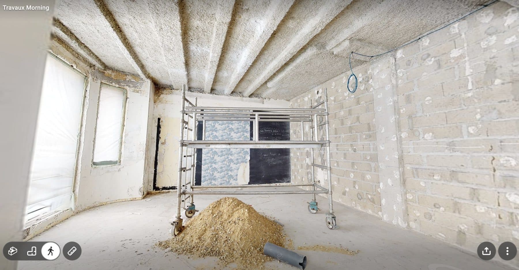 Plateau à l'état initial avant travaux