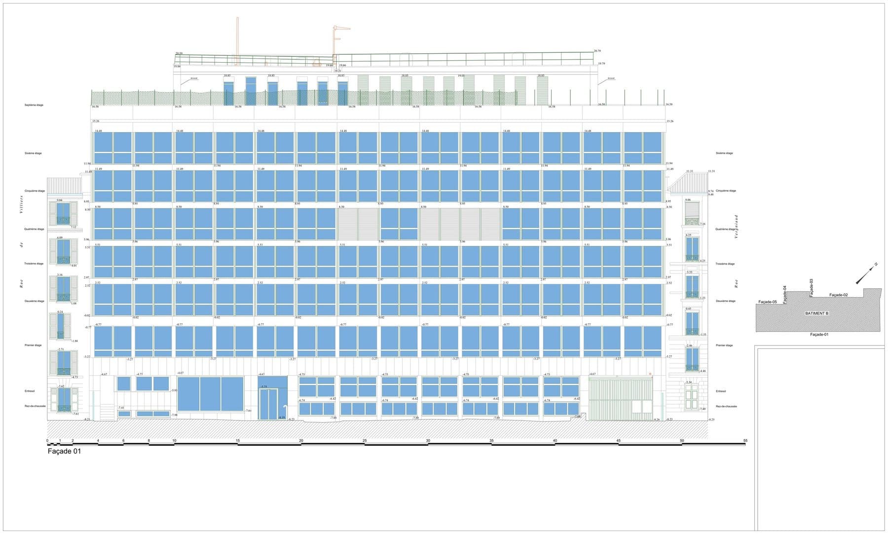Plan de façade